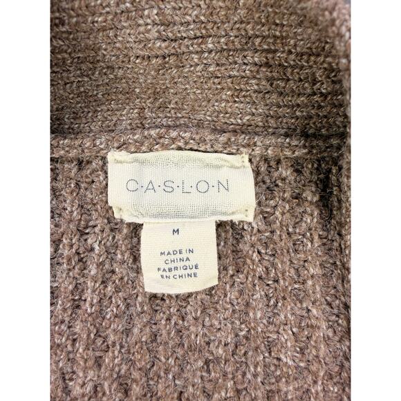 Caslon Cardigan Sweater w/ front pockets, Brown, Women's Med. Thigh Length - Picture 7 of 7